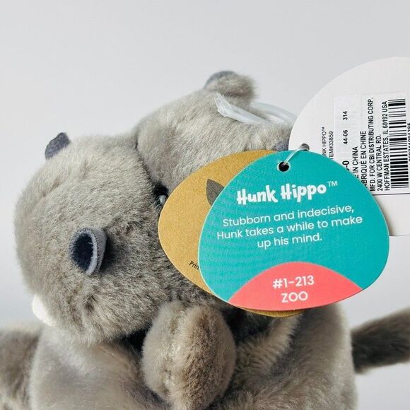 Aurora World Plush - Palm Pals - Hunk Hippo (5 inch) - Stuffed Plush Animal - Picture 6 of 6